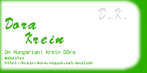 dora krein business card